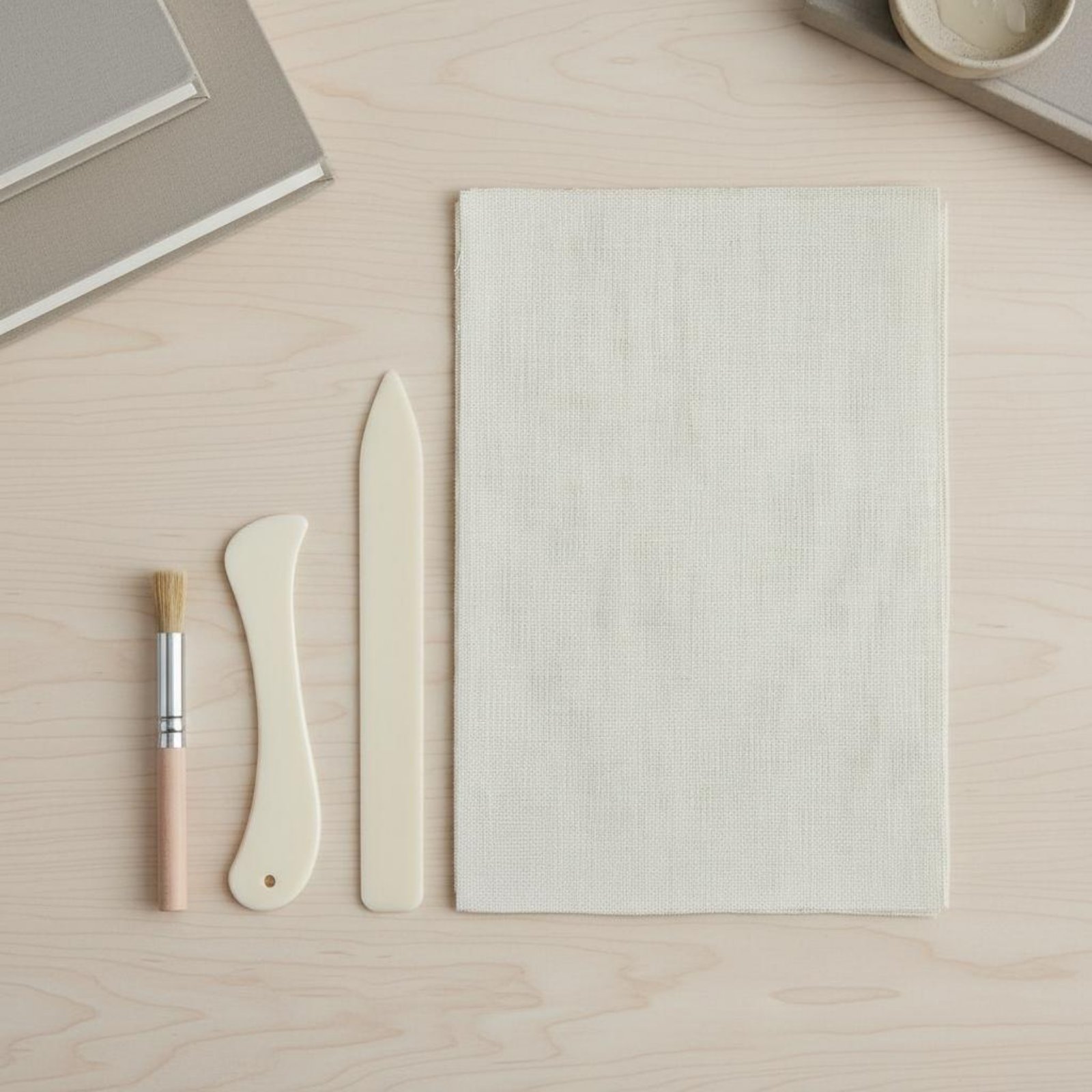 4 Pieces Bookbinding Cloth and - Tools Set Workshop 评论和价格