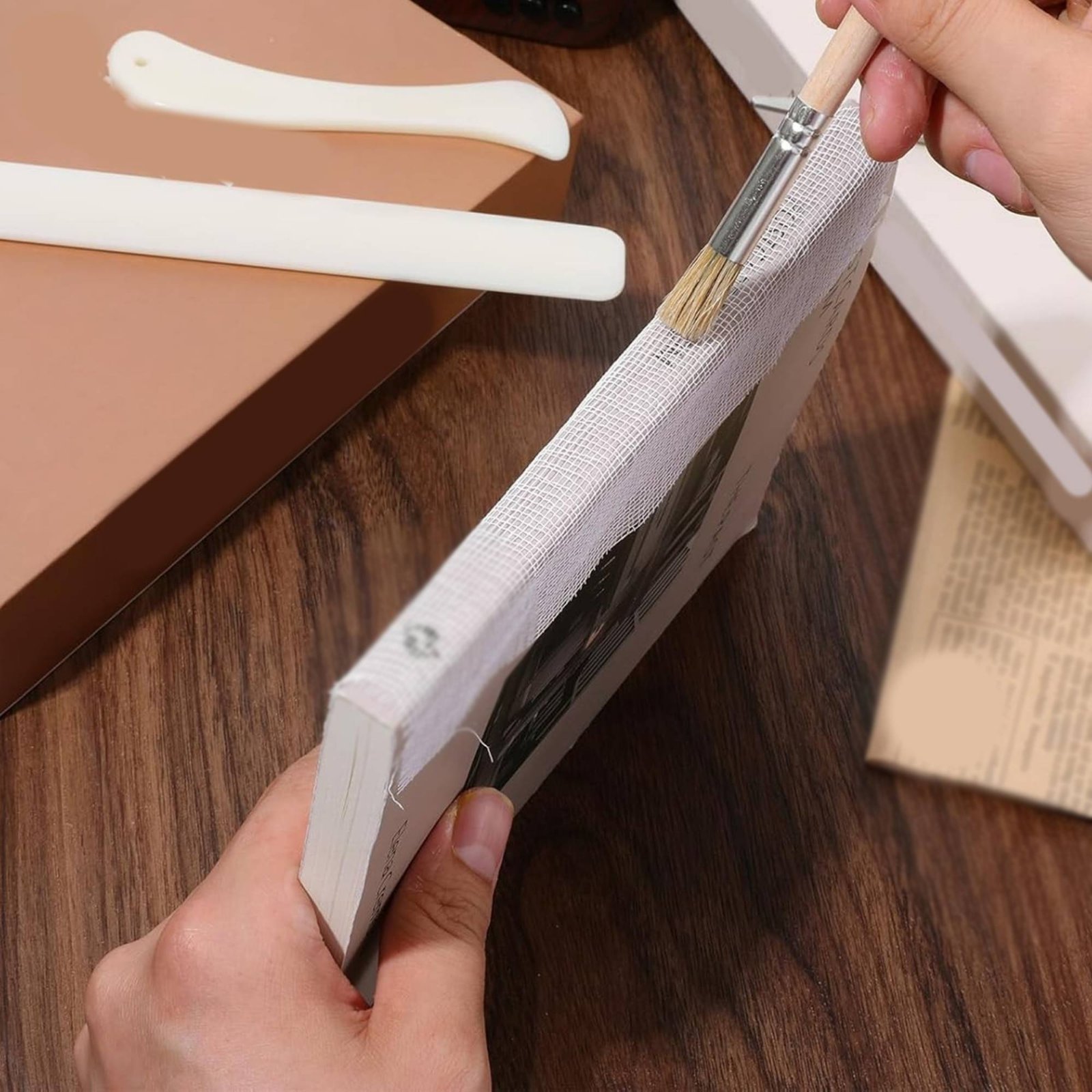 4 Pieces Bookbinding Cloth and - Tools Set Workshop 评论和价格