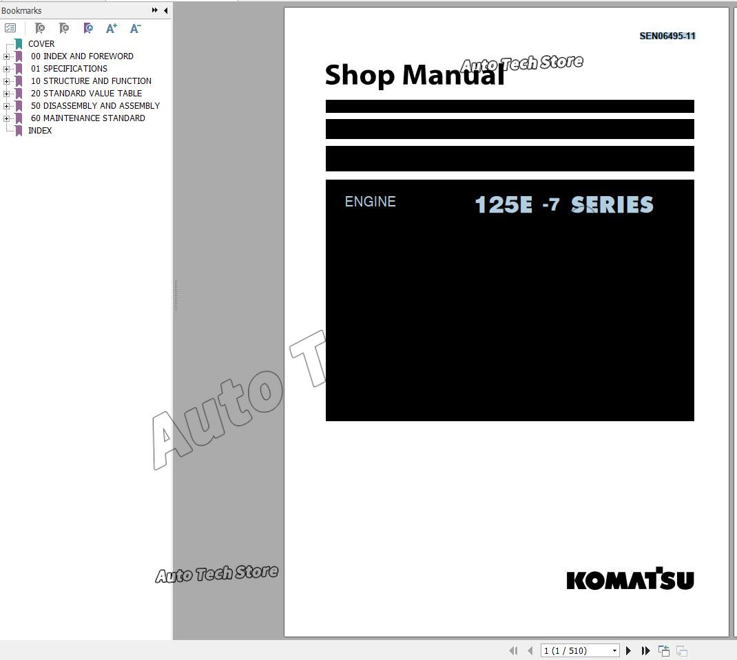 For Komatsu Diesel Engine Shop - Workshop Tools Pdf 评论和价格