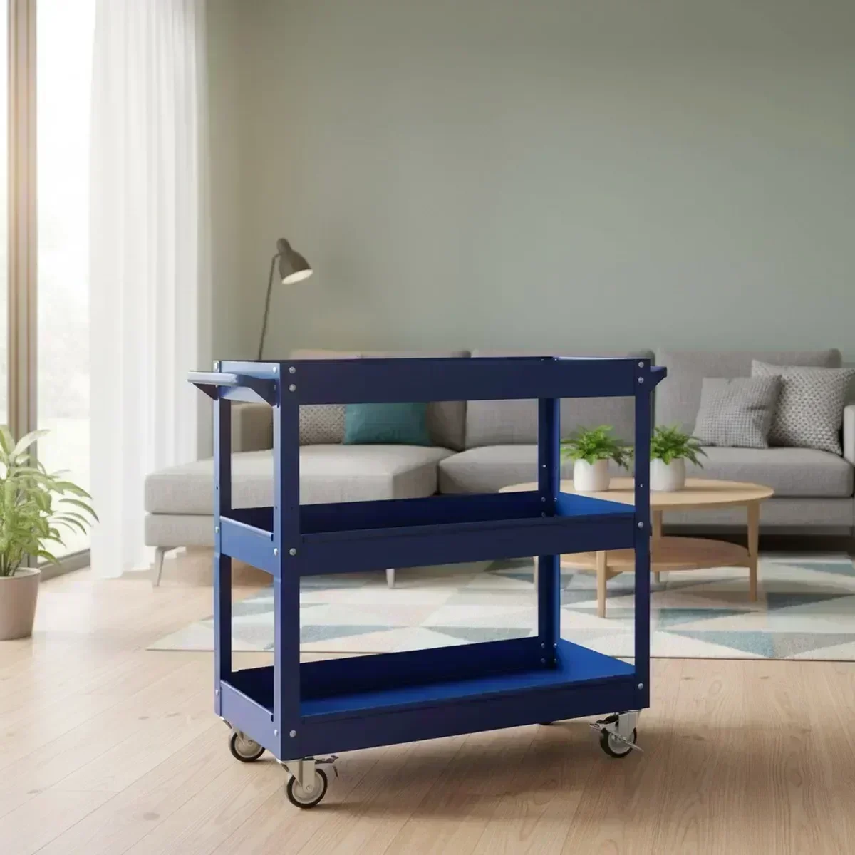 3 Shelf Rolling Tool Cart Lock - Workshop Tools Shelf 评论和价格