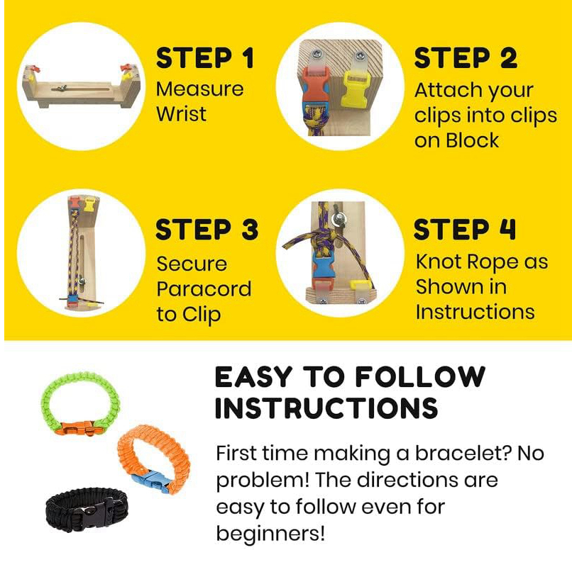 Wood Paracord Jig Bracelet Mak - Dowel Jig Kit 评论和价格