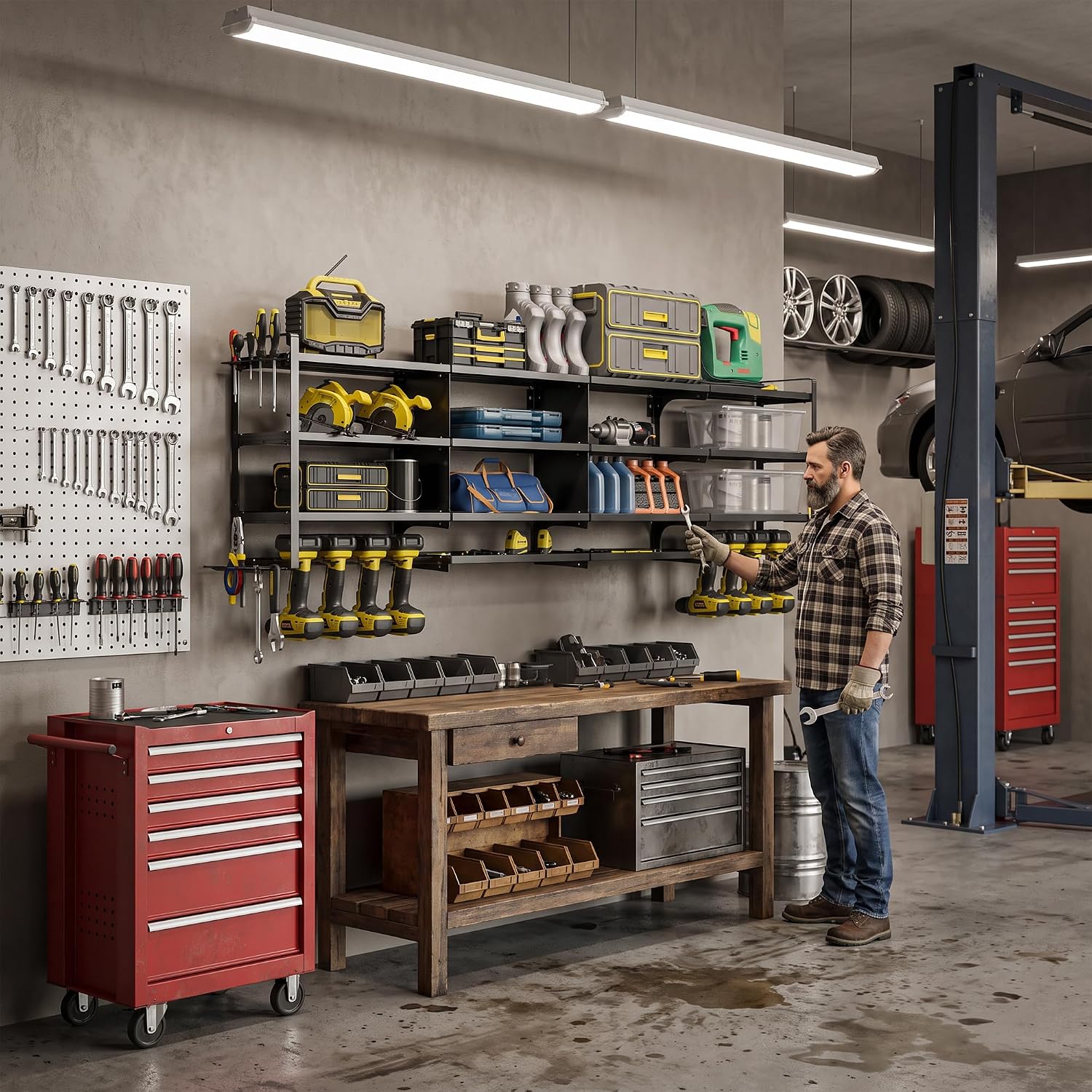 Large Power Tool Organizer Wal - Workshop Tools Shelf 评论和价格