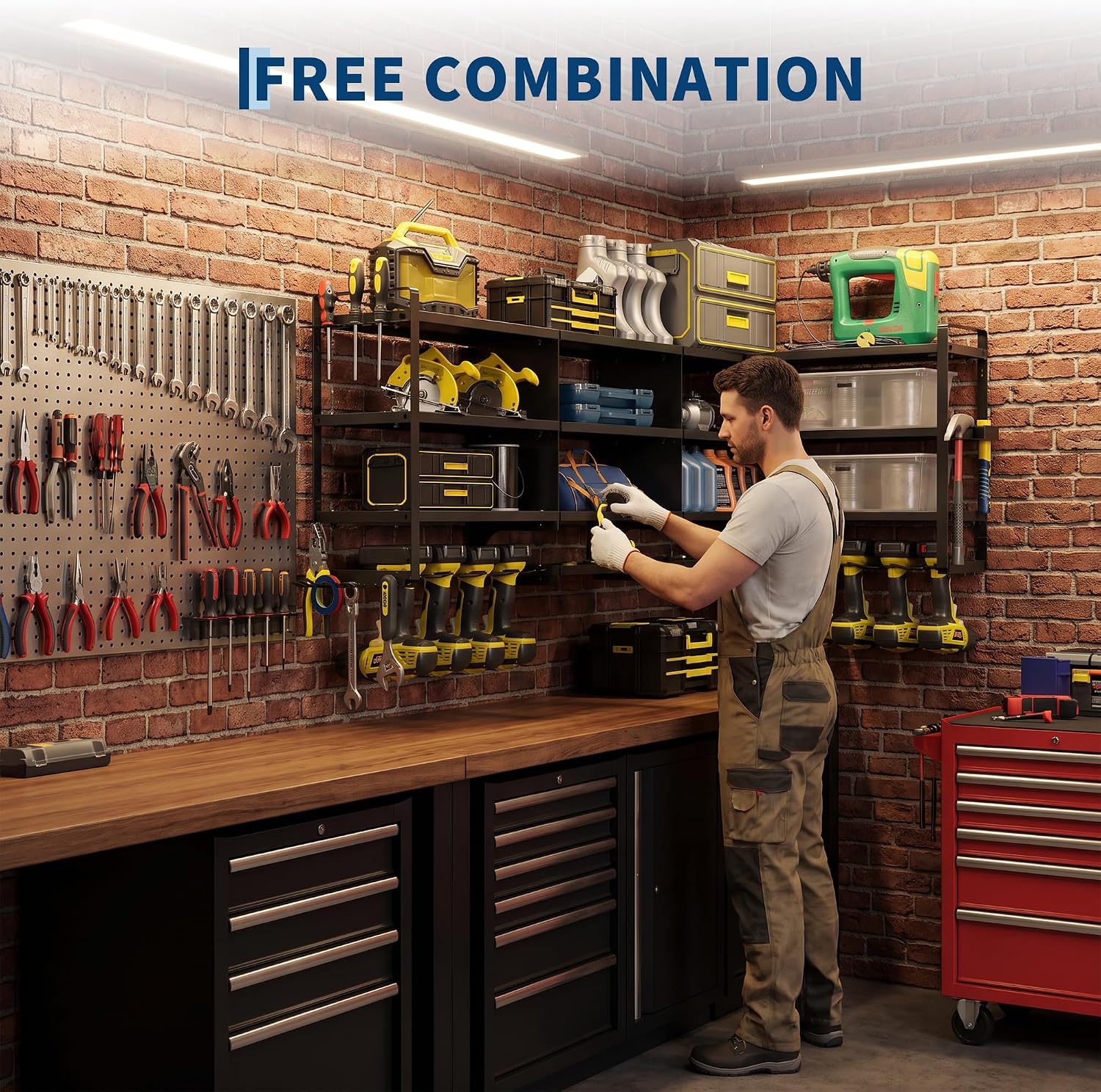 Large Power Tool Organizer Wal - Workshop Tools Shelf 评论和价格